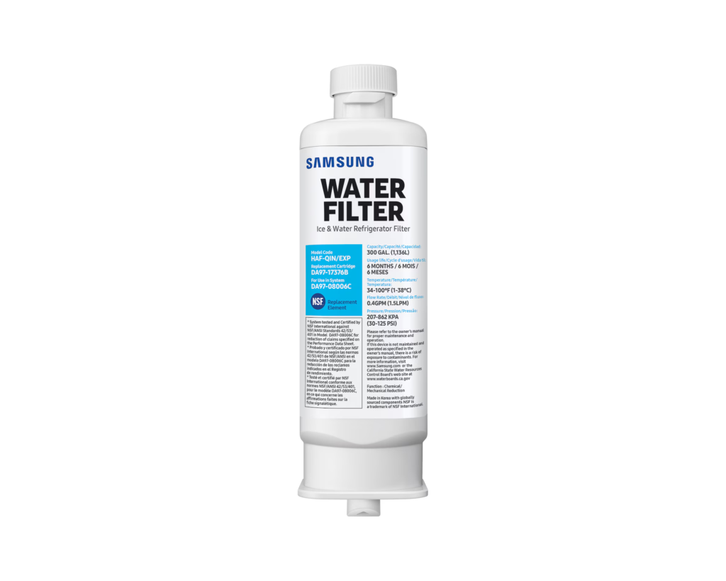 Filtro interno cuadrado original Samsung para refrigerador French Door, repuesto nevecon Cali.