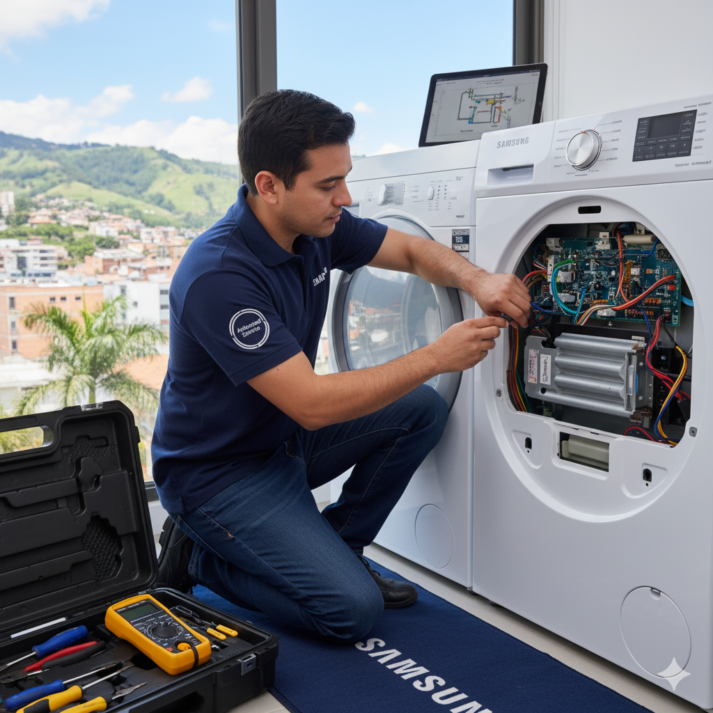 Mantenimiento y arreglo de Lavadora Samsung EcoBubble y AddWash en Osorno
