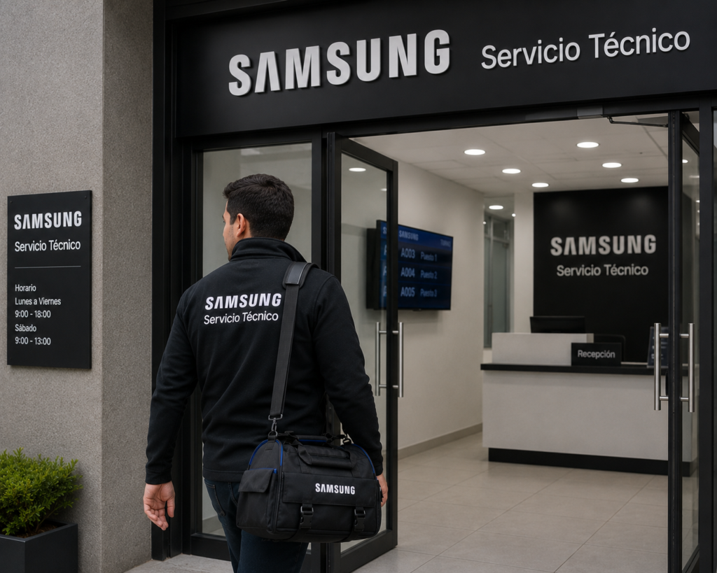 Secretaria del centro de llamadas autorizado de Samsung coordinando de forma ágil el despacho de técnicos a domicilio