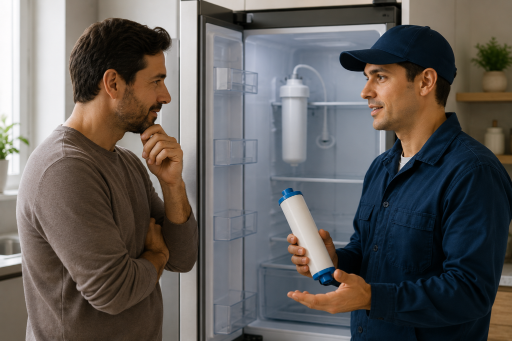 Instalación de filtro de agua externo
