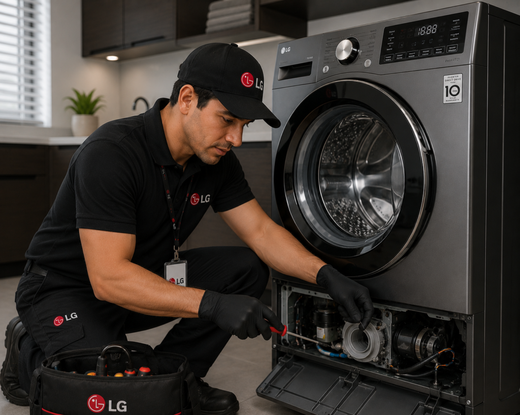 Ingeniero LG realizando una instalación certificada y mediciones dieléctricas en Costa Rica