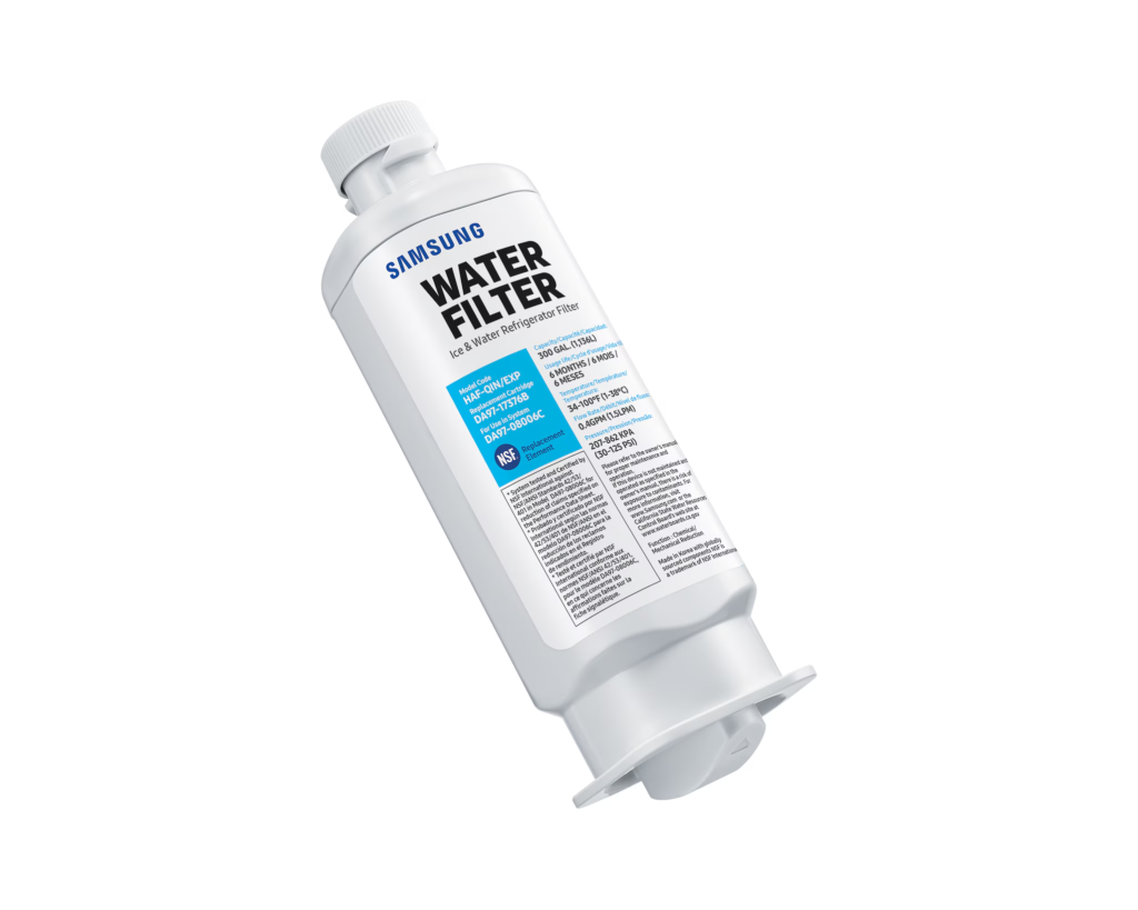 Filtro Samsung HAF-QIN purificando agua del acueducto en Bogotá Medellín y Cali